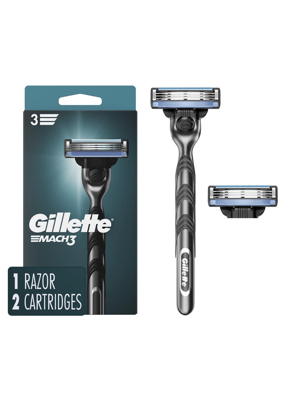 Gillette Mach3 Razor for Men + 2 Blade Refills; image 10 of 10