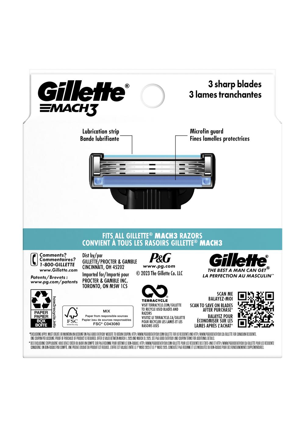 Gillette Mach3 Razor Blade Refills; image 2 of 11