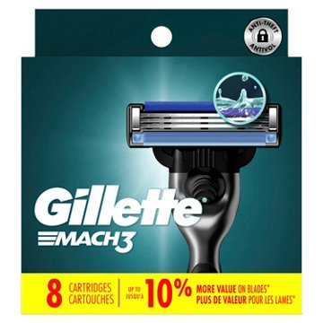Gillette Mach3 Razor Blade Cartridge Refills for Men