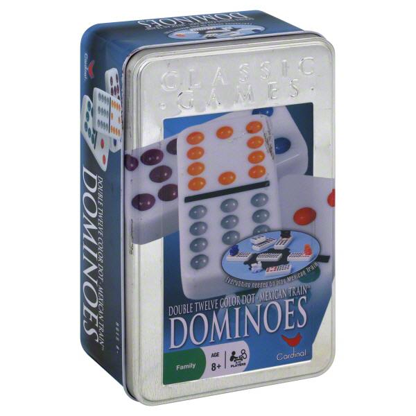 Cardinal Double 12 Color Dot Mexican Train Dominoes; image 2 of 2