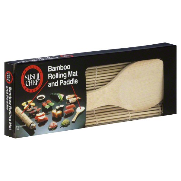 Sushi Chef Bamboo Rolling Mat and Paddle Shop Vinegar & cooking wine