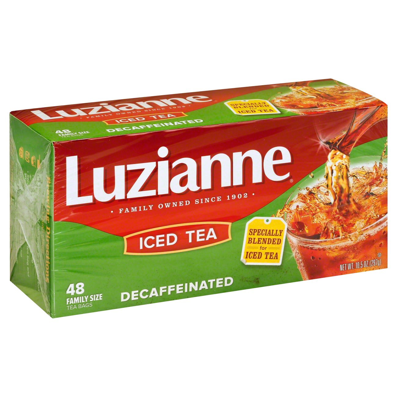 Luzianne Decaffeinated Iced Tea Bags Family Size Shop Tea at HEB