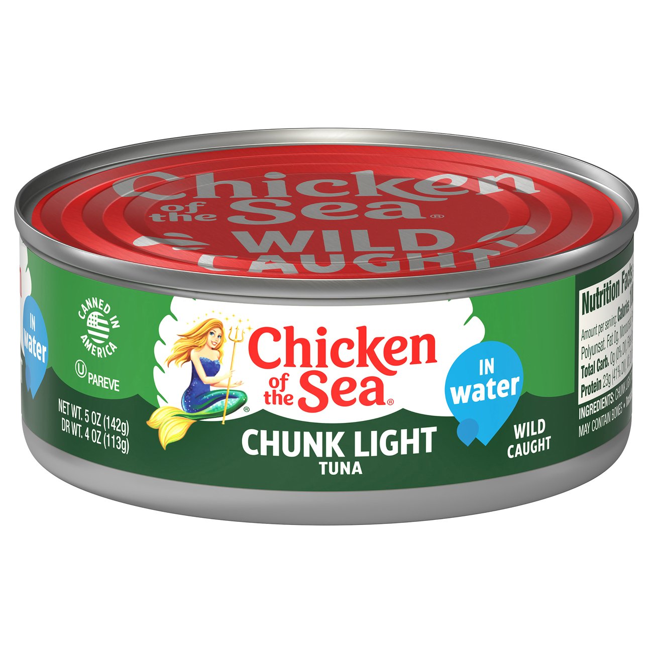 how many calories in a can of chunk light tuna