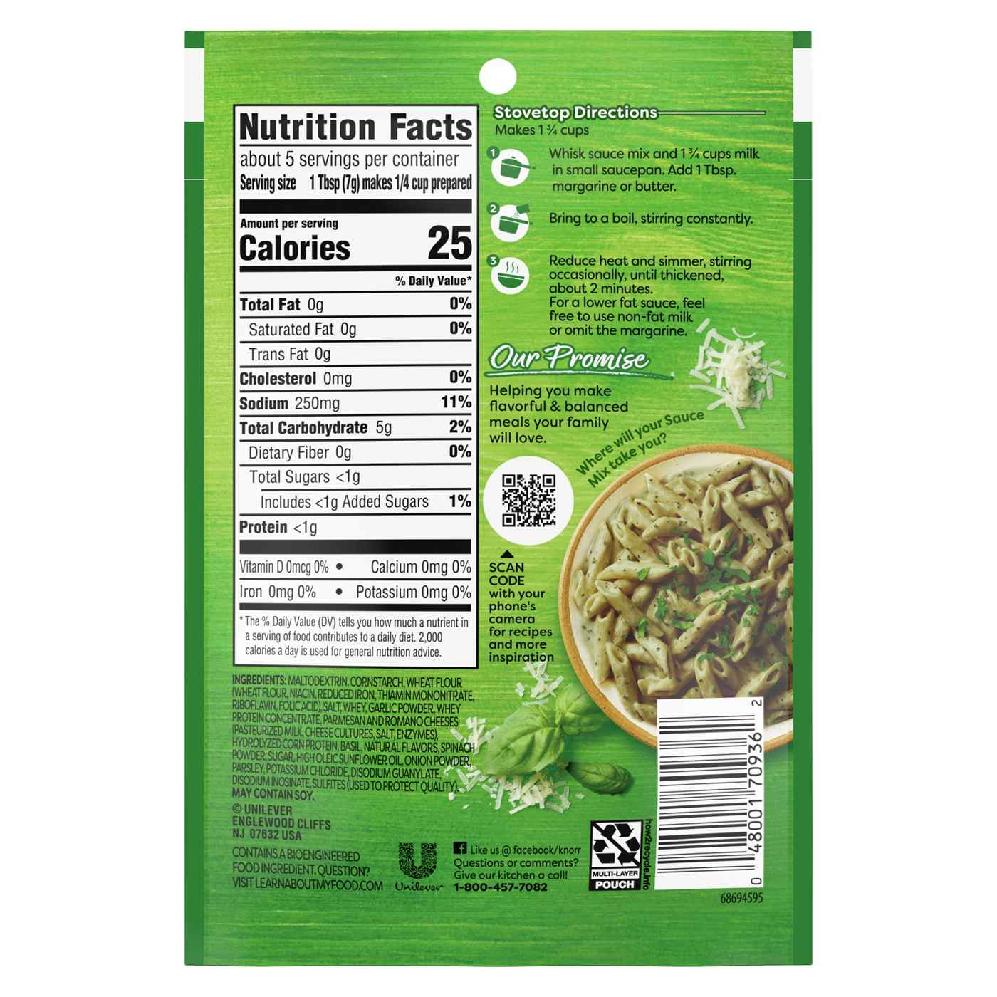 Knorr Creamy Pesto Pasta Sauce Mix Shop Pasta sauces at HEB