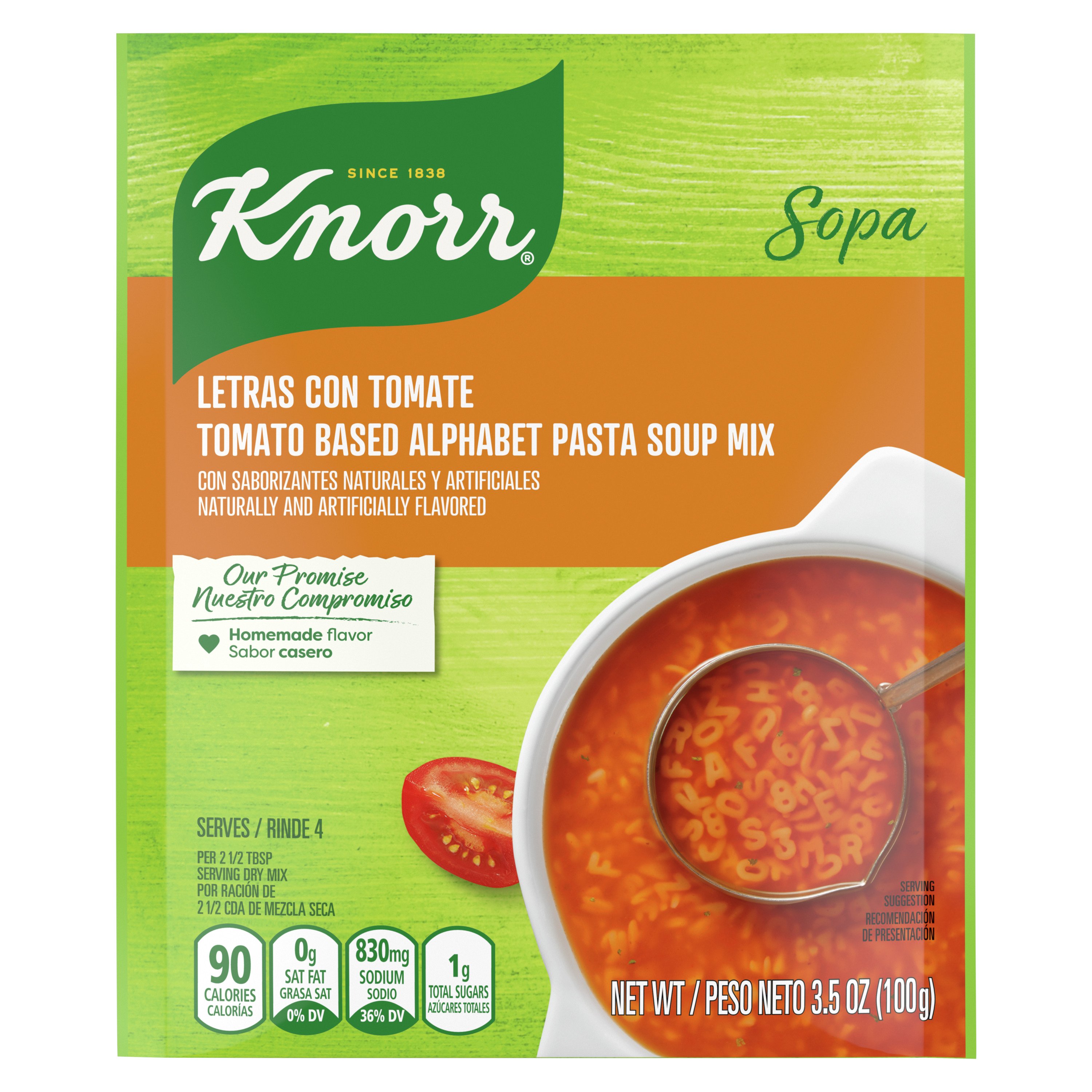 Knorr Sopa Alphabet Pasta Tomato Soup Mix Pasta - Shop Soups & Chili at  H-E-B