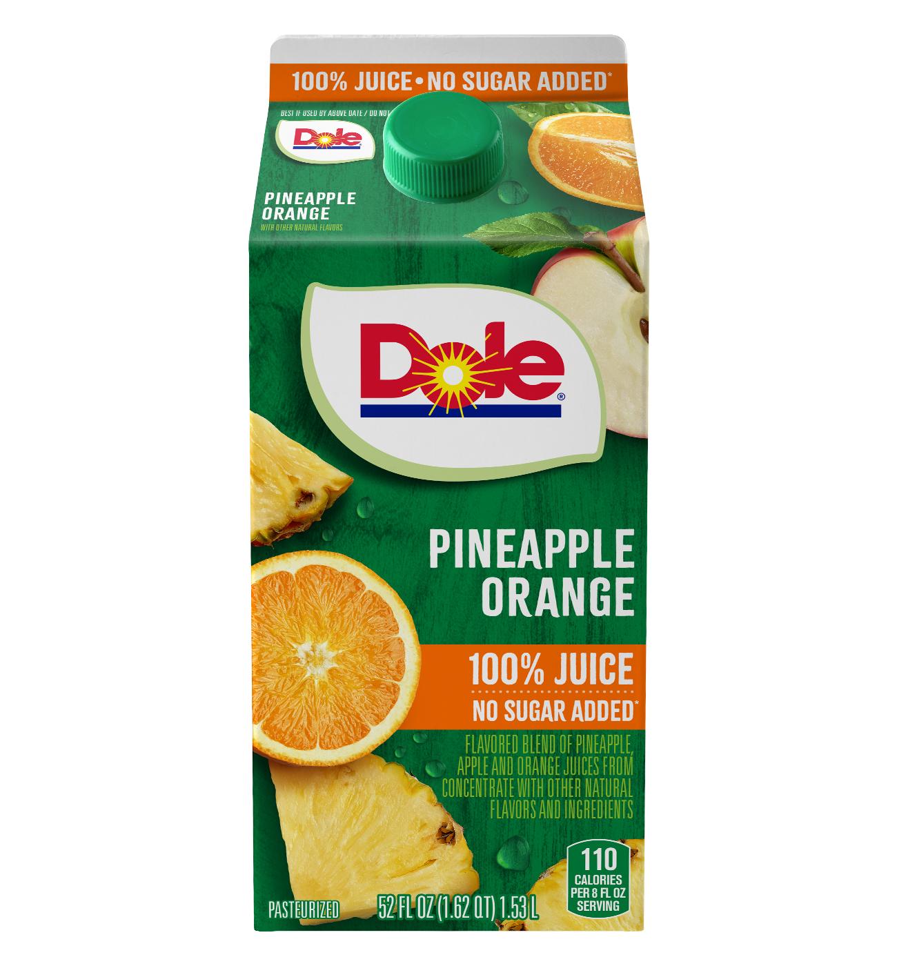Dole 100% Pineapple Orange Juice; image 1 of 4