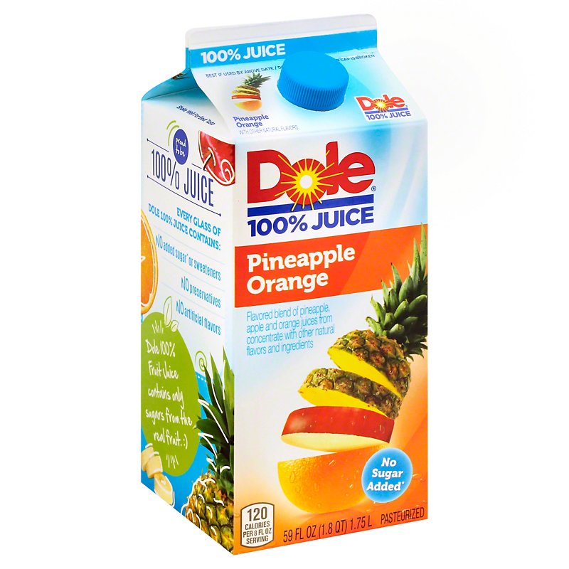 Dole 100% Pineapple Orange Juice - Shop Juice at H-E-B