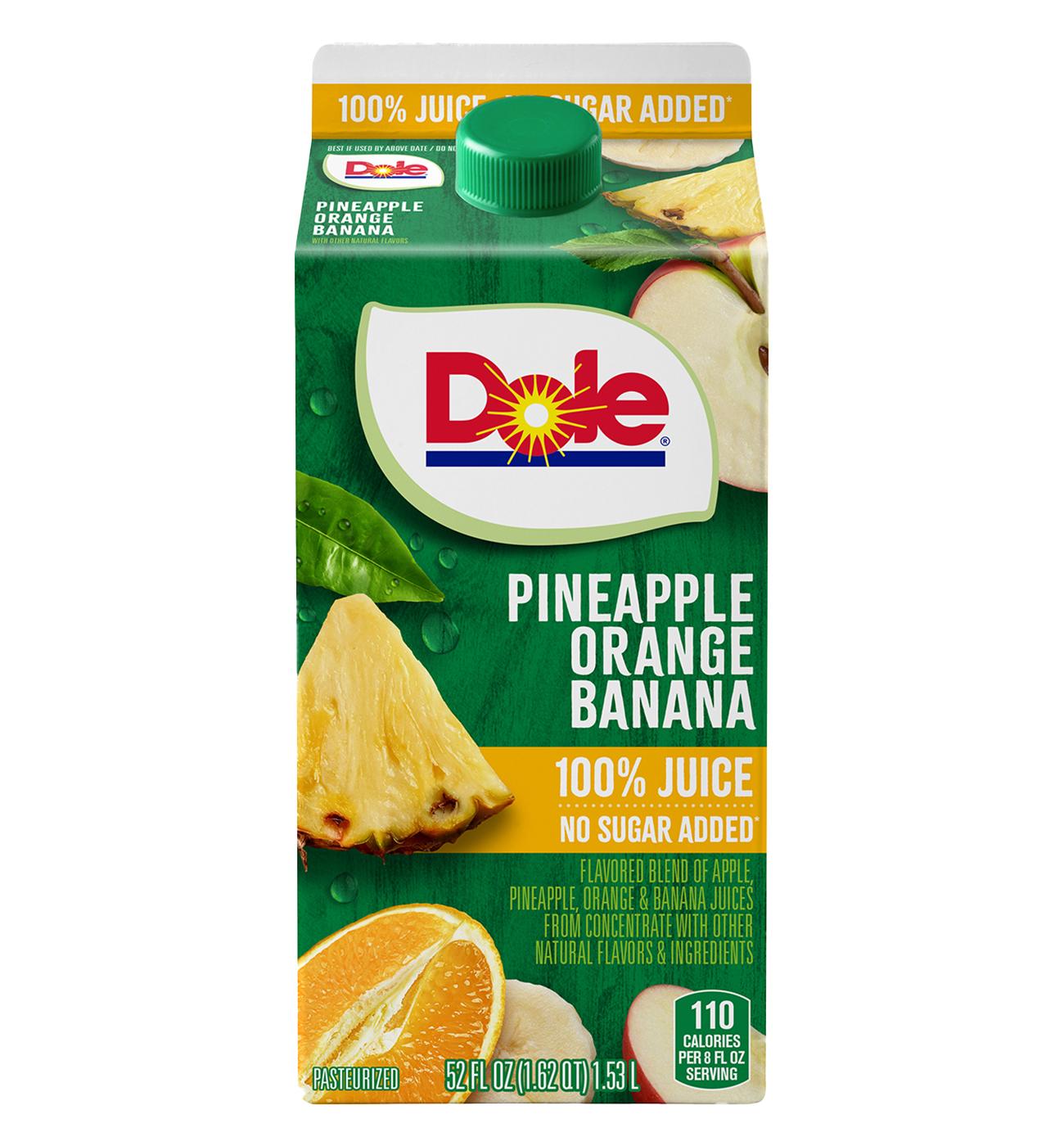Dole 100% Pineapple Orange Banana Juice; image 1 of 3