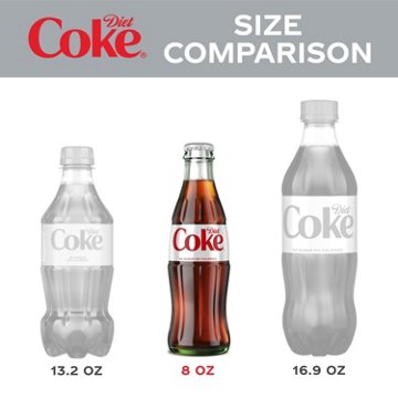 Diet Coke Soda Soft Drink 6 pk Glass Bottles