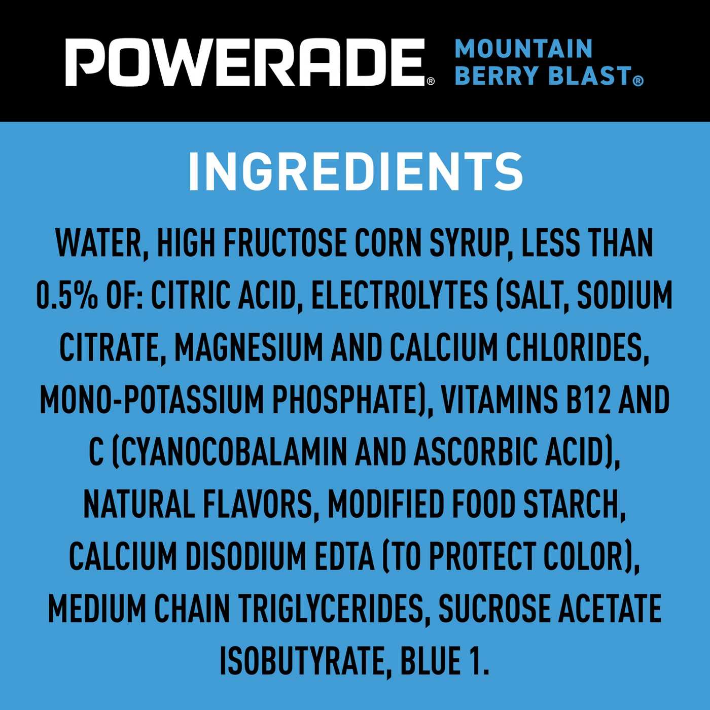 Powerade Mountain Berry Blast Sports Drink; image 7 of 7