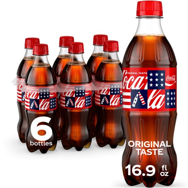 Coca-Cola Soda Soft Drink 6 pk Bottles, 16.9 oz