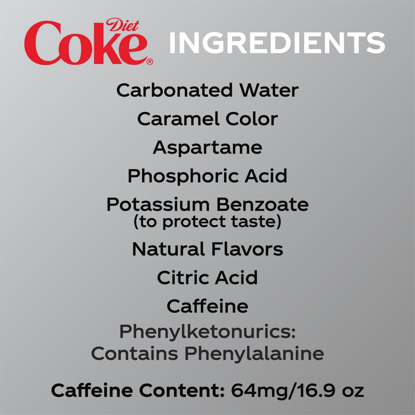 Diet Coke Soda Soft Drink 6 pk Bottles; image 4 of 11