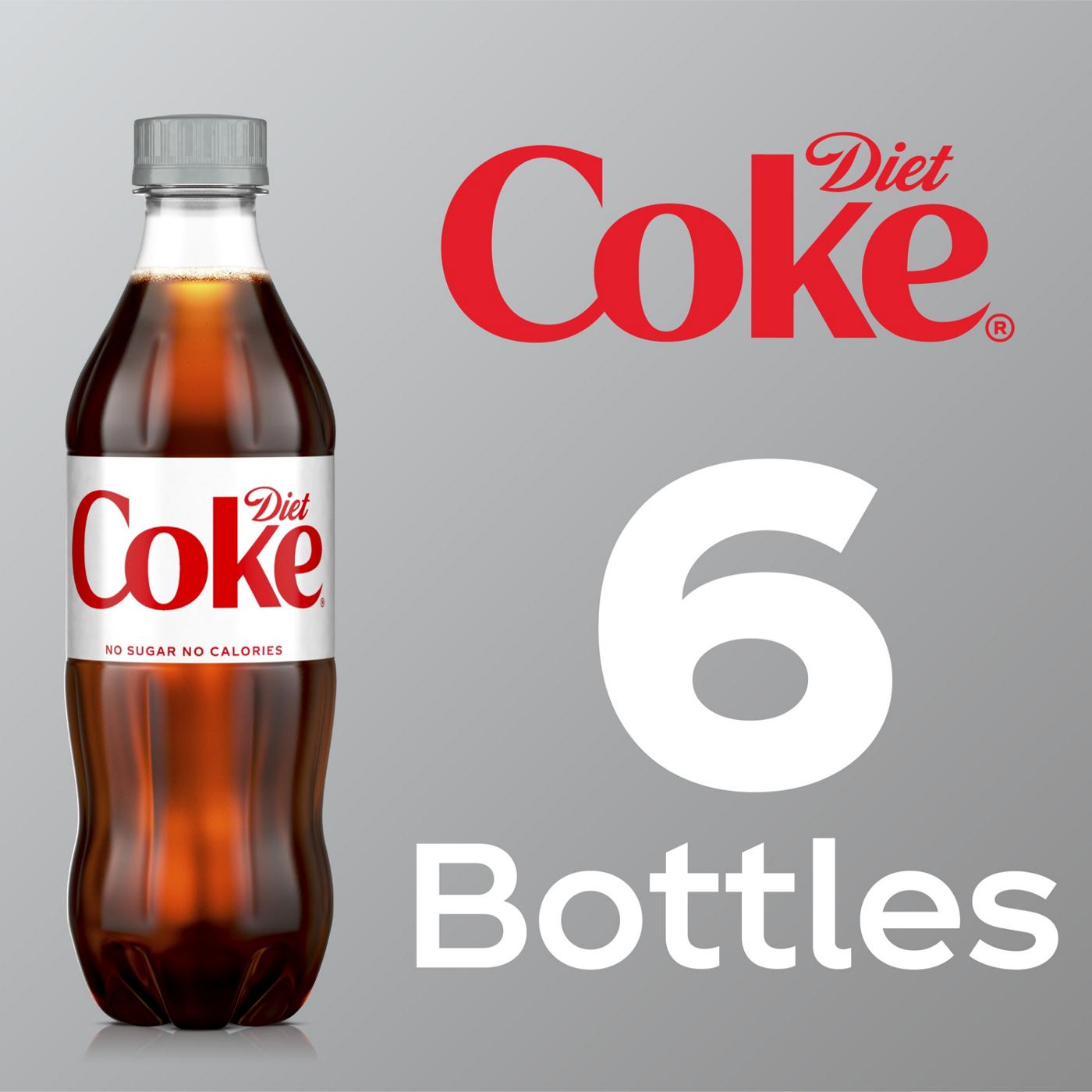 Diet Coke Soda Soft Drink 6 pk Bottles; image 5 of 11