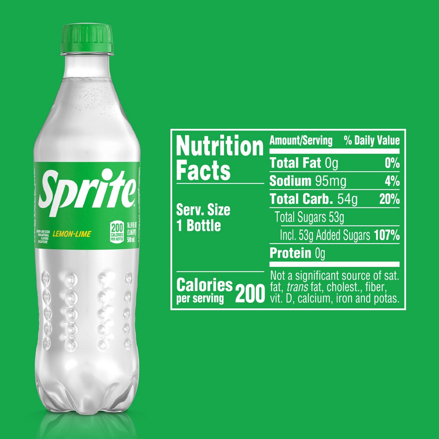 Sprite Lemon-Lime Soda 16.9 oz Bottles; image 3 of 4