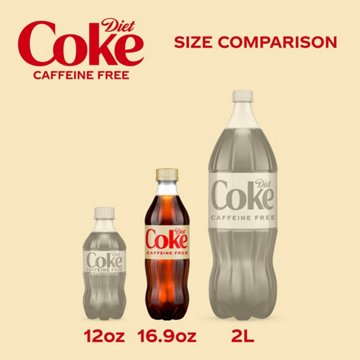 Diet Coke Caffeine Free Soda Soft Drink 6 pk Bottles