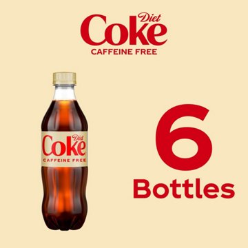 Diet Coke Caffeine Free Soda Soft Drink 6 pk Bottles