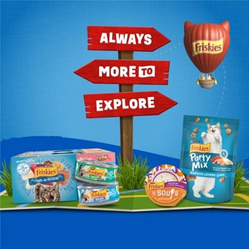 Friskies Purina Dry Cat Food Seafood Sensations - Salmon, Tuna, and Shrimp Flavors