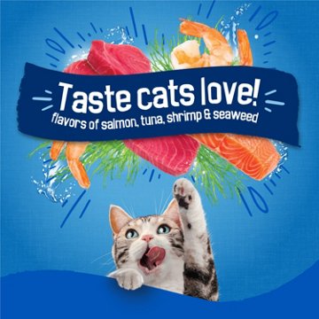 Friskies Purina Dry Cat Food Seafood Sensations - Salmon, Tuna, and Shrimp Flavors