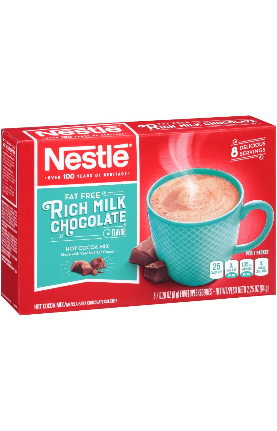 Nestle Fat Free Rich Milk Chocolate  Hot Cocoa Mix; image 1 of 3