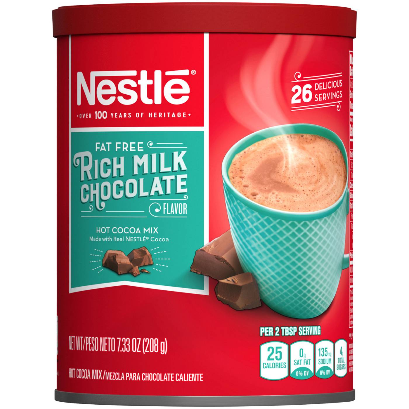 Nestle Fat Free Rich Milk Chocolate Hot Cocoa Mix; image 1 of 8