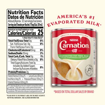 Carnation Fat Free Evaporated Milk, 12 oz