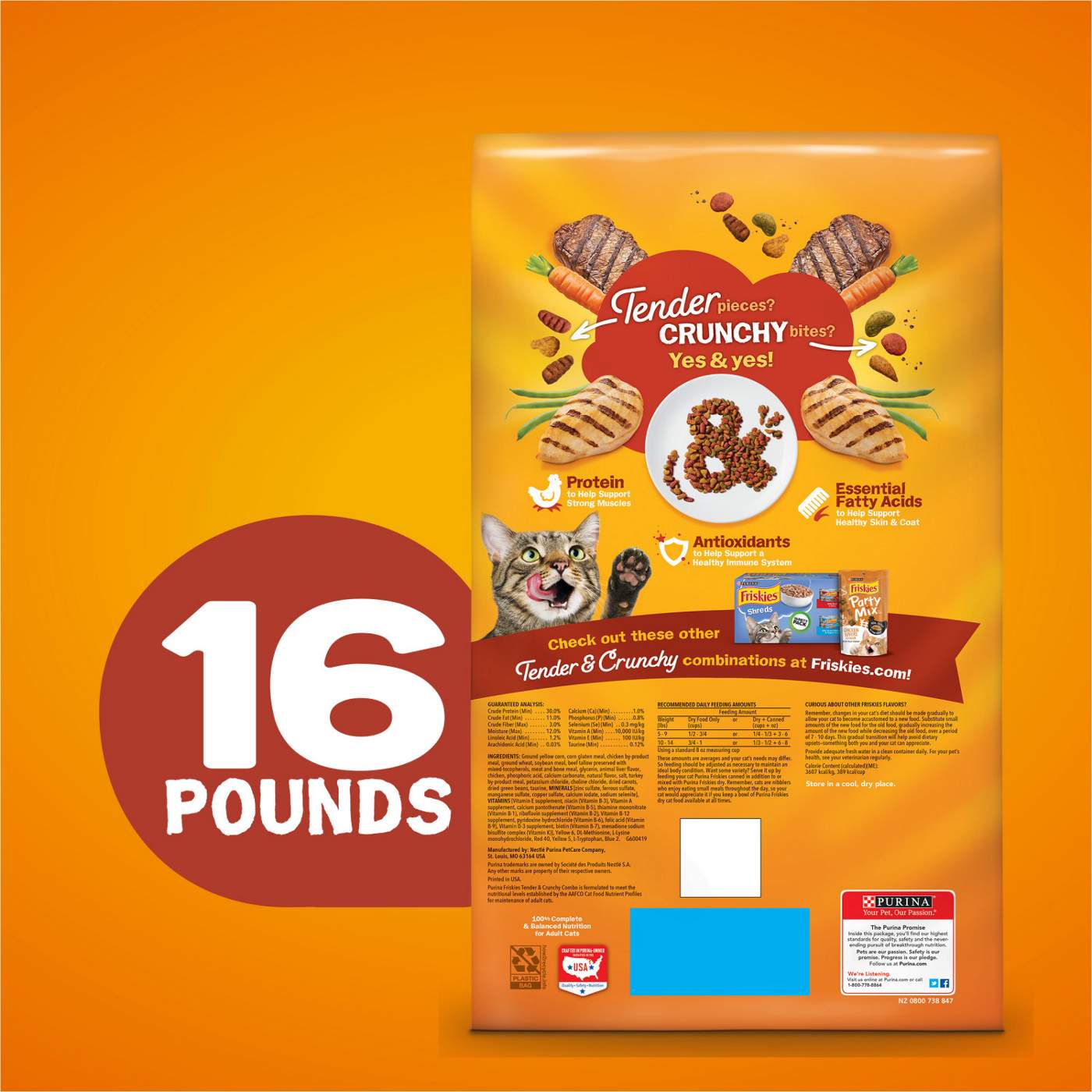 Friskies Purina Friskies Dry Cat Food, Tender & Crunchy Combo; image 4 of 10
