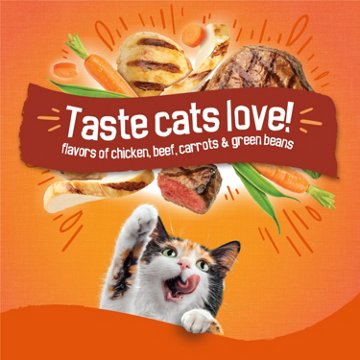 Friskies Purina Tender and Crunchy Combo Dry and Cat Food - Flavors of Chicken, Beef, Carrots and Green Beans, 16 lb
