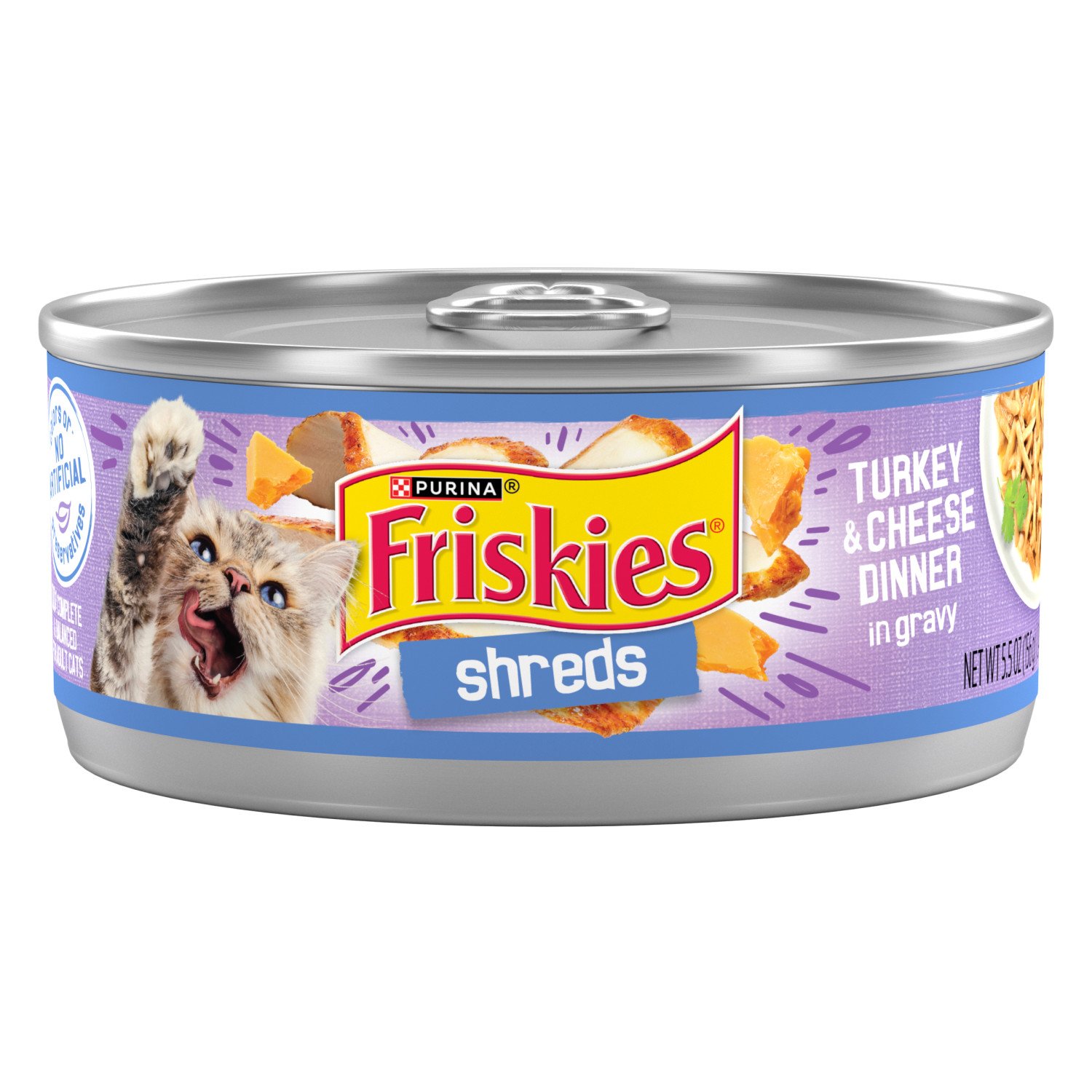 Friskies Purina Shreds in Gravy High Protein Wet Cat Food - Turkey and ...