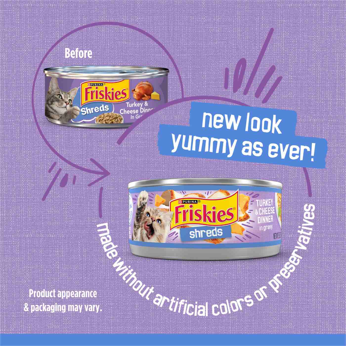 Friskies Purina Friskies Gravy Wet Cat Food, Shreds Turkey & Cheese Dinner; image 8 of 9