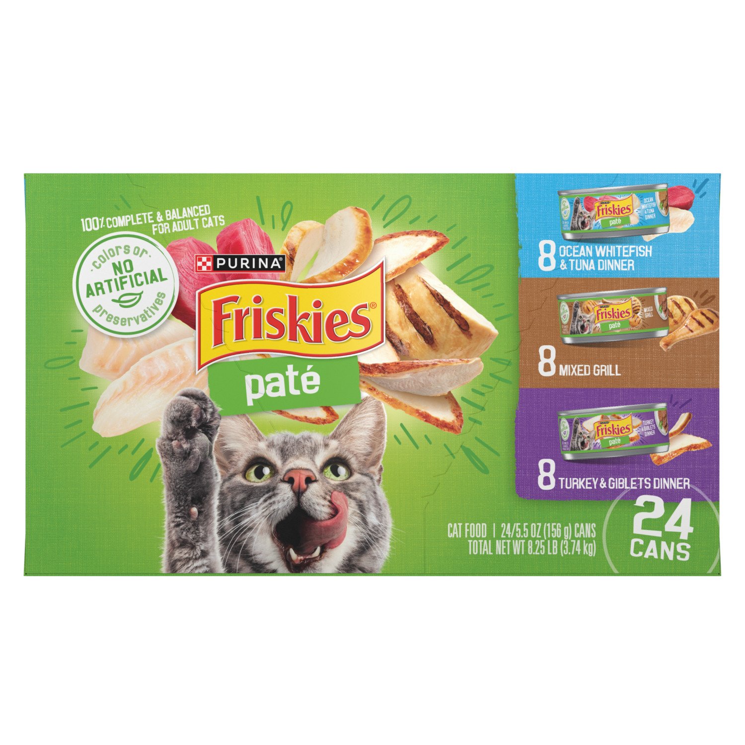 Purina Friskies Classic Pate 3 Flavor Cat Food Variety Pack - Shop Cats ...