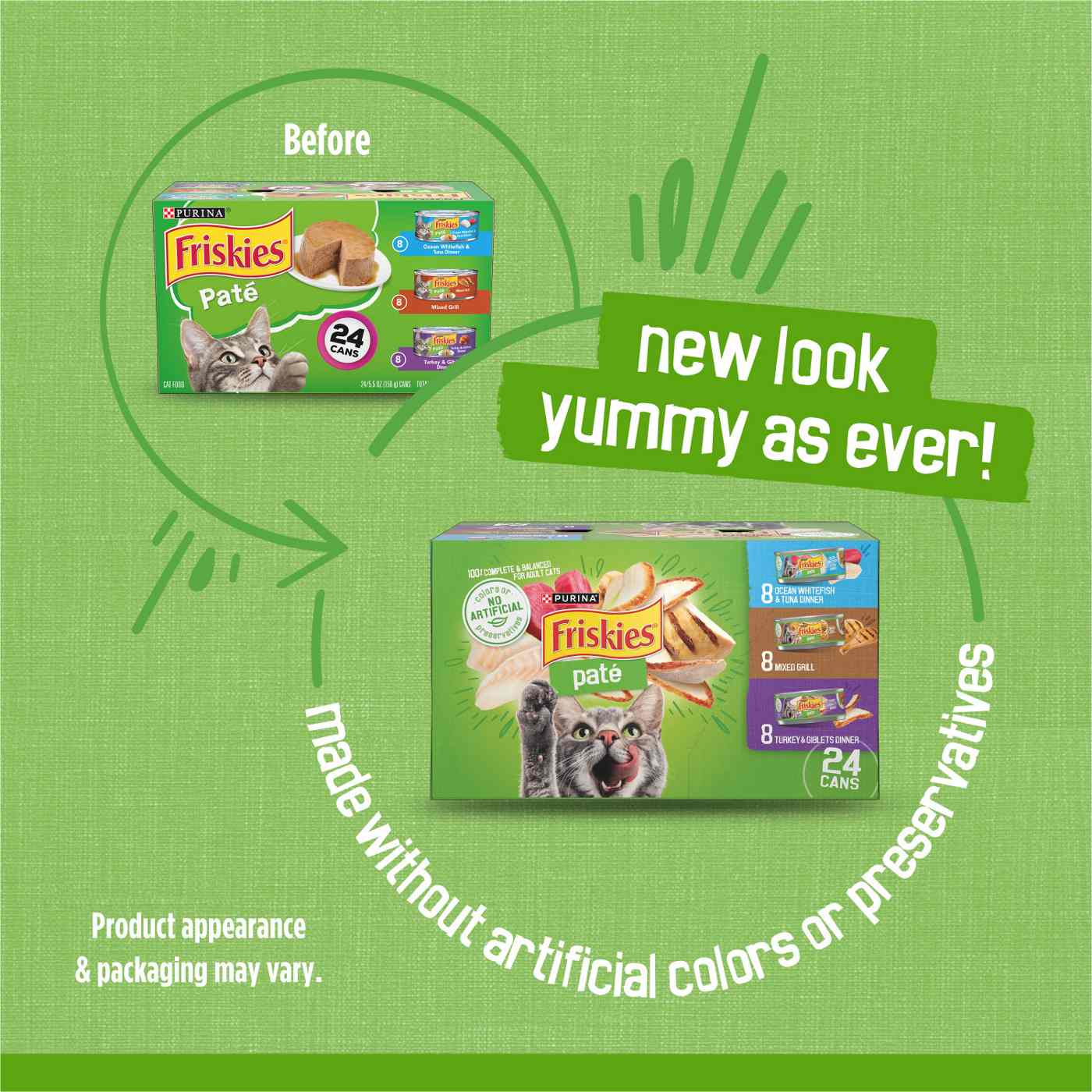 Friskies Purina Pate Wet Cat Food Variety Pack - Ocean Whitefish and Tuna Dinner, Mixed Grill, Turkey and Giblets Dinner; image 3 of 9