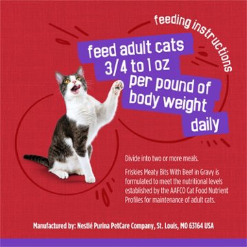 Friskies Purina Wet Cat Food Meaty Bits - Beef in Gravy