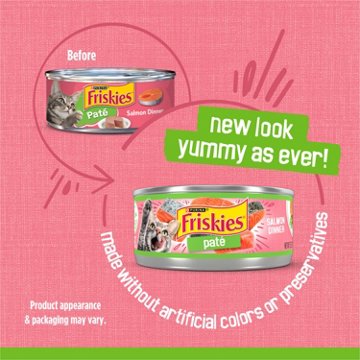 Friskies Purina Wet Cat Food Pate - Pate Salmon Dinner