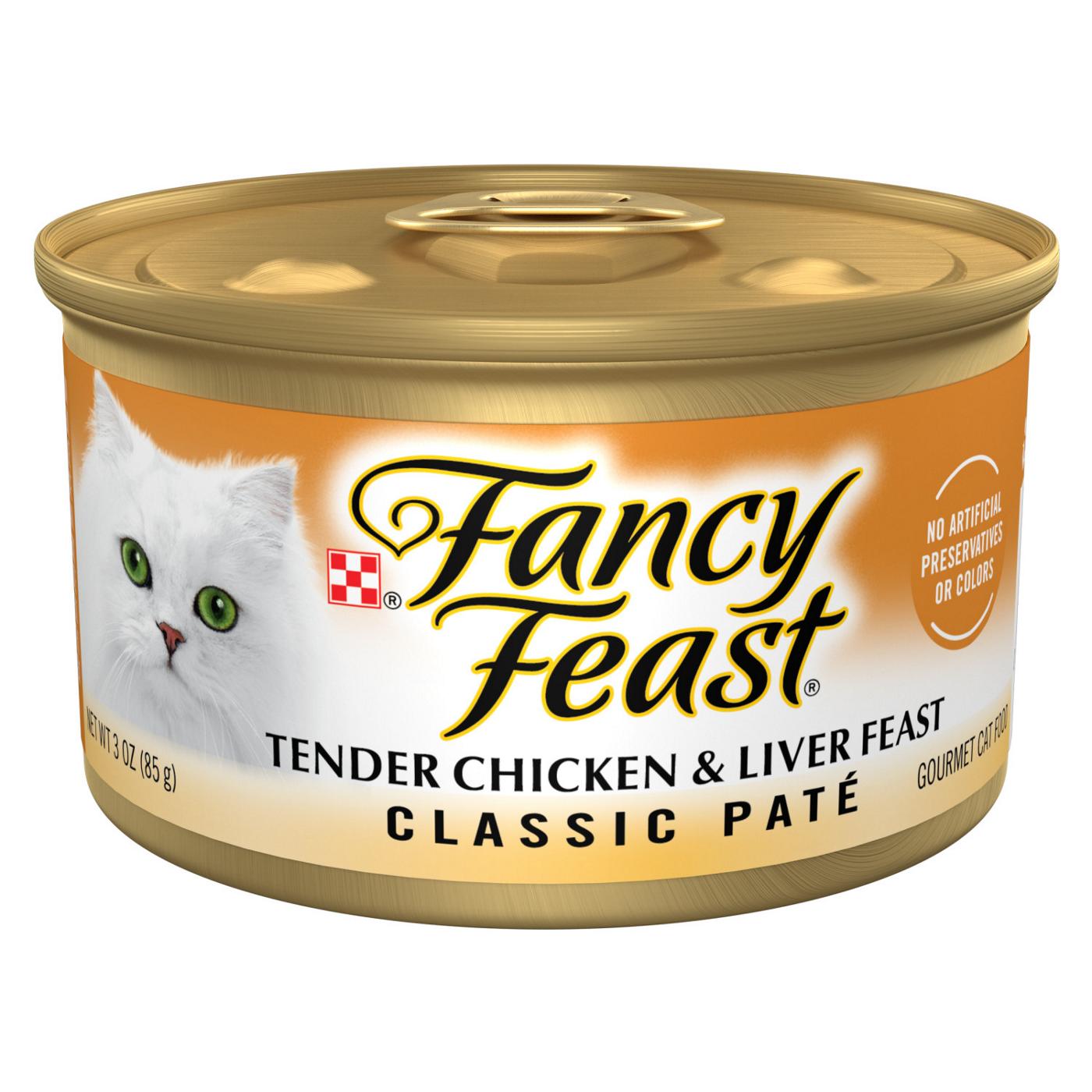 Fancy Feast Purina Fancy Feast Tender Chicken and Liver Feast Classic Grain Free Wet Cat Food Pate; image 1 of 5