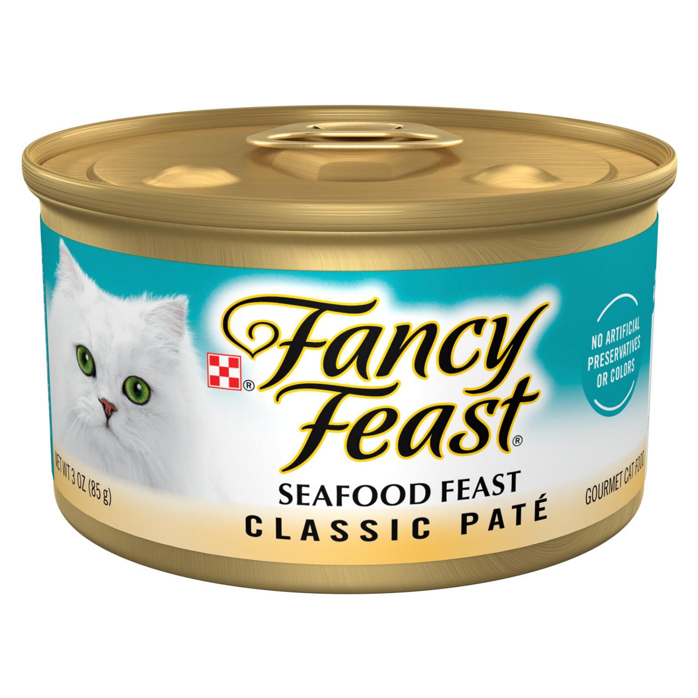 Fancy Feast Purina Fancy Feast Seafood Feast Classic Grain Free Wet Cat Food Pate; image 1 of 5