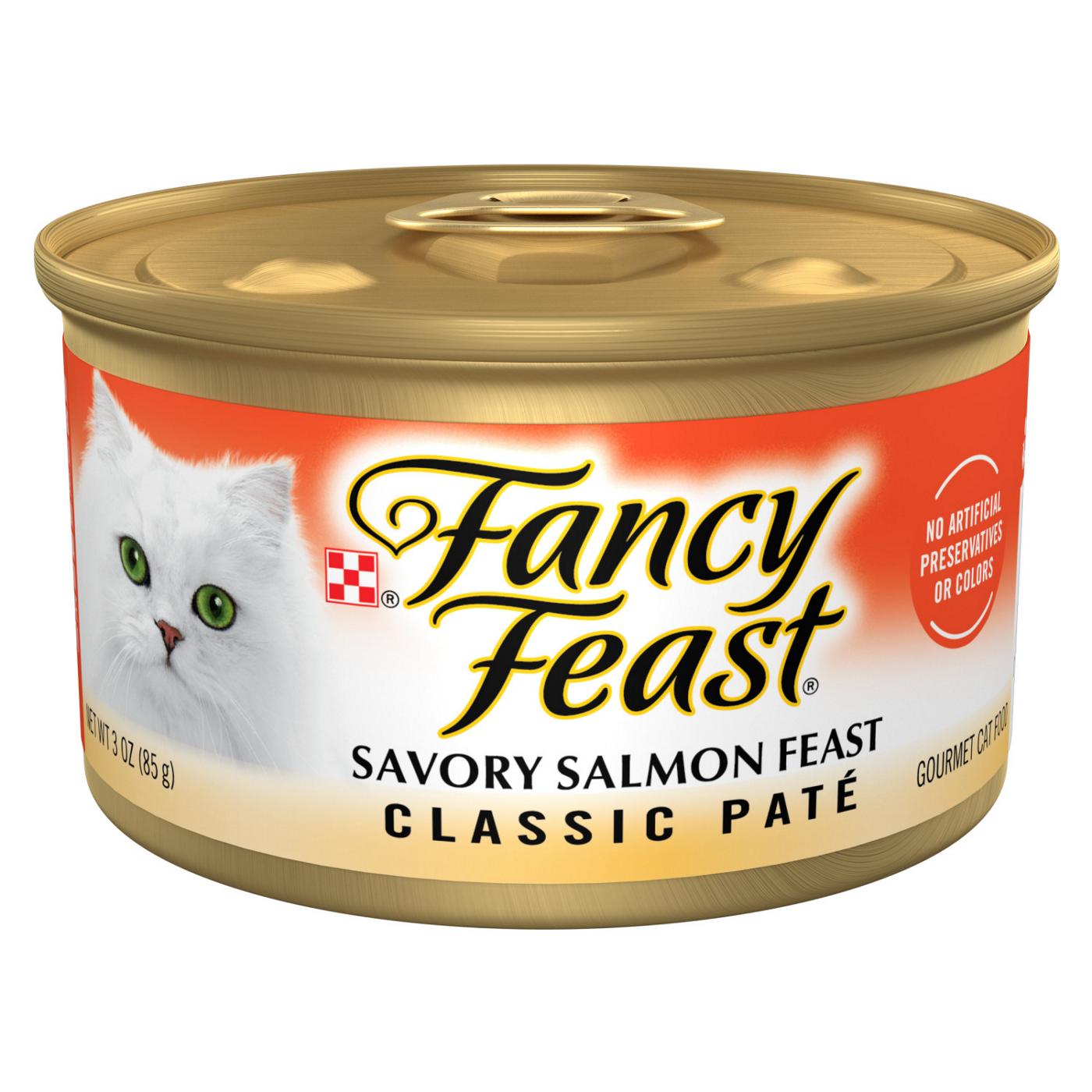 Fancy Feast Purina Fancy Feast Salmon Feast Classic Grain Free Wet Cat Food Pate; image 1 of 5