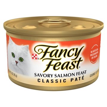 Fancy Feast Purina Classic Grain Free Wet Cat Food Pate - Salmon Feast