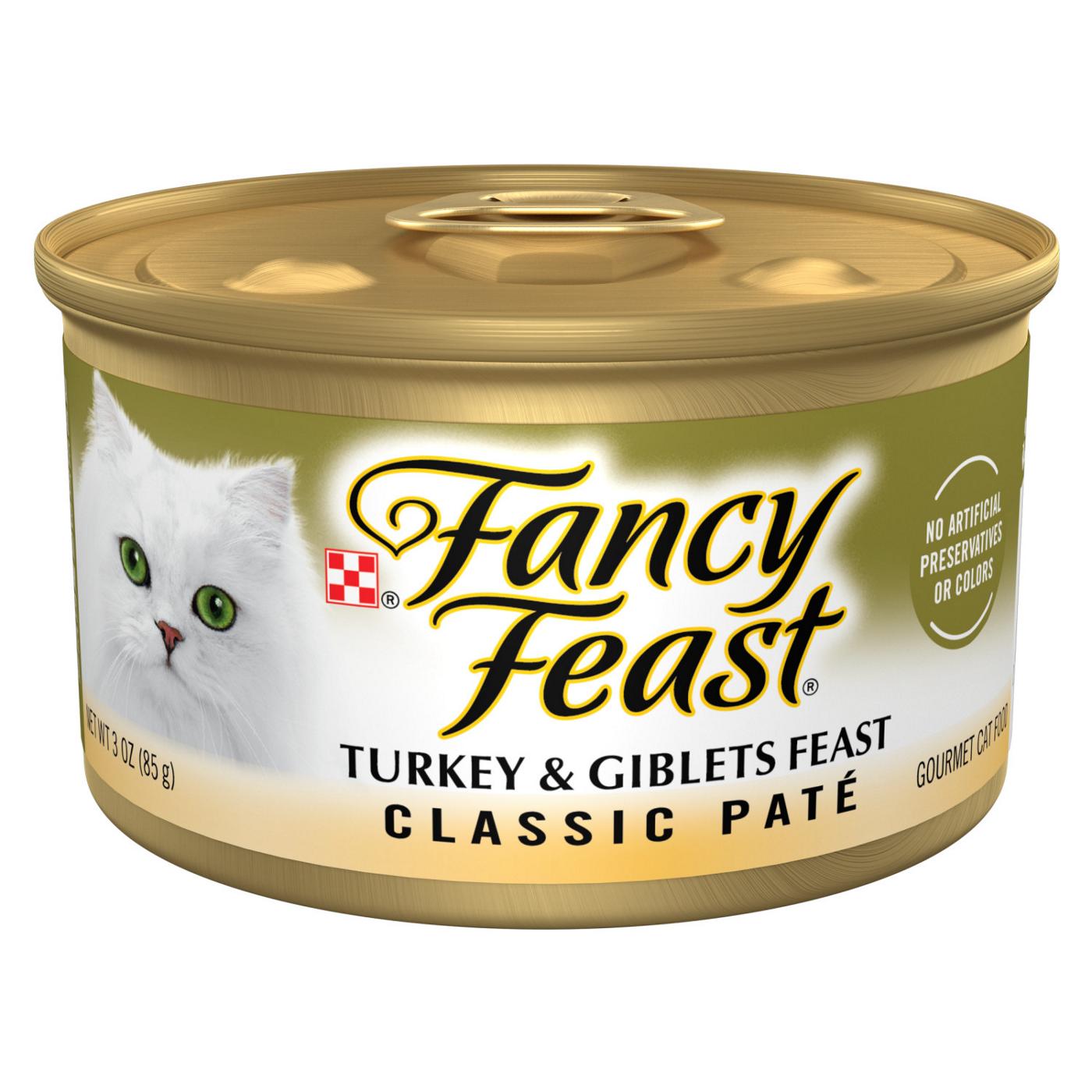 Fancy Feast Purina Fancy Feast Pate Turkey and Giblets Feast Classic Grain Free Wet Cat Food Pate; image 1 of 5