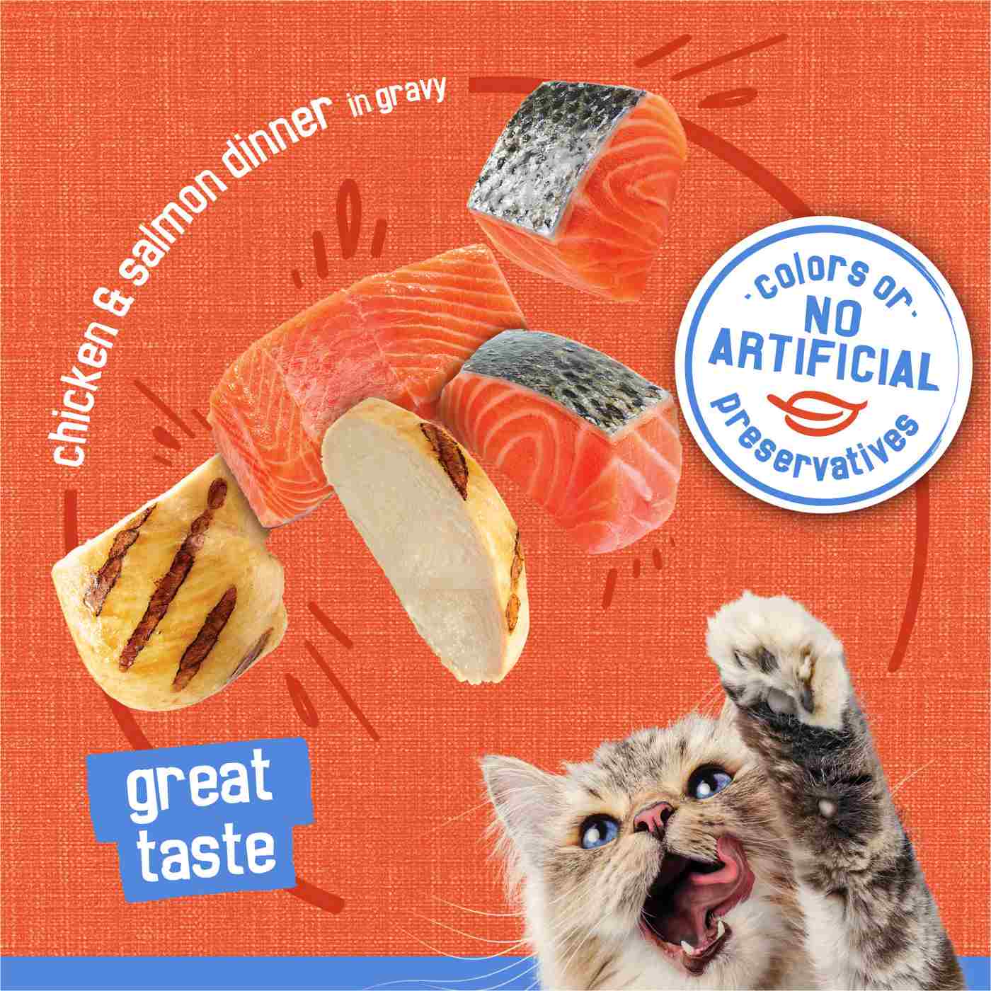 Friskies Purina Friskies Gravy Wet Cat Food, Shreds Chicken & Salmon Dinner in Gravy; image 6 of 6