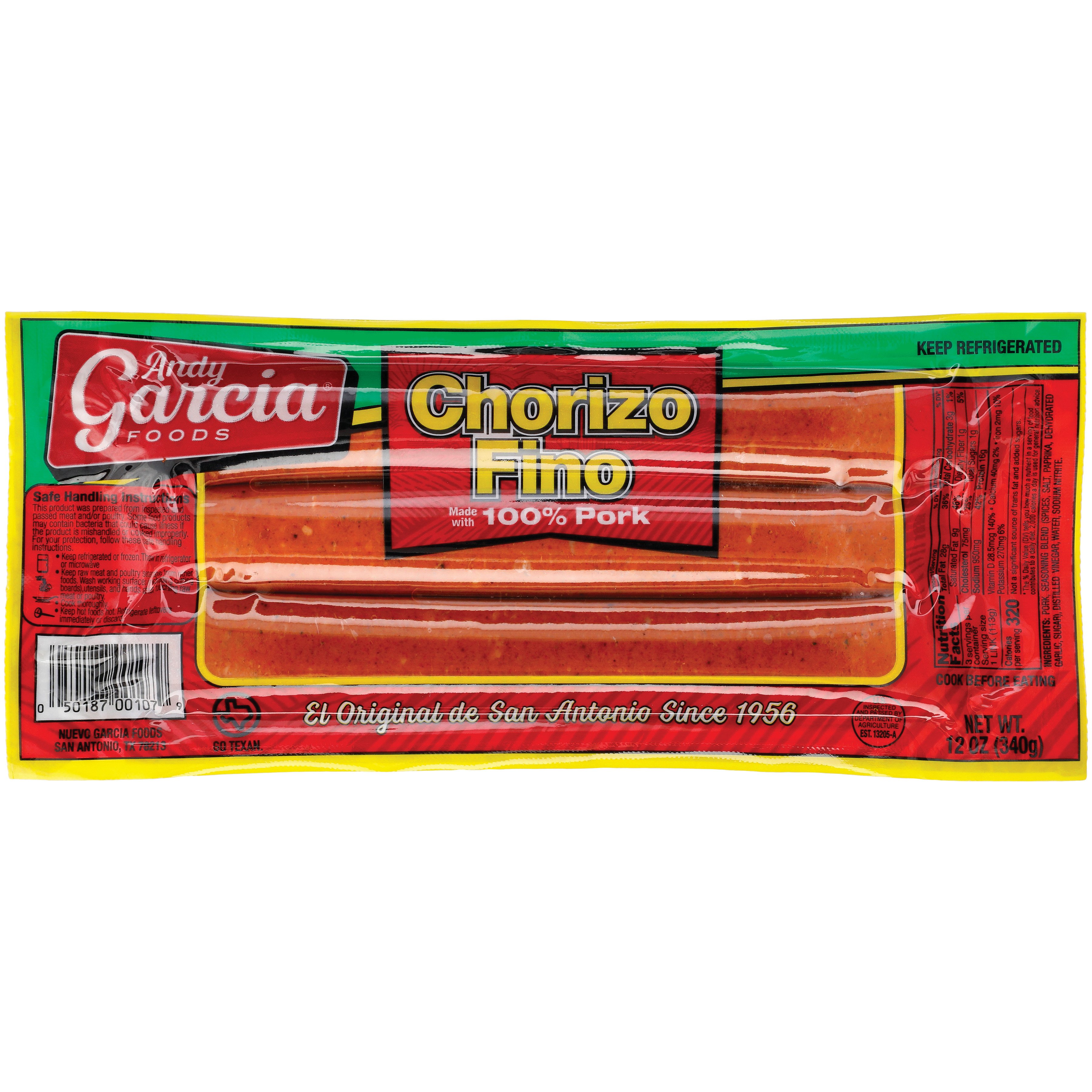 Garcia Chorizo Fino Shop Sausage at HEB