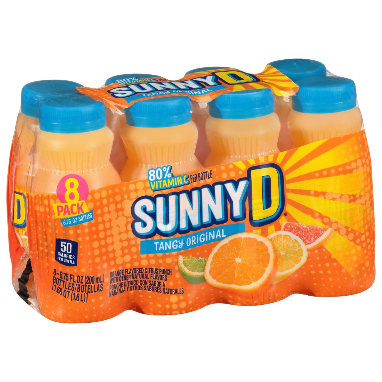 Sunny D Tangy Original Orange Flavored Citrus Punch 6.75 oz Bottles Shop Juice at HEB