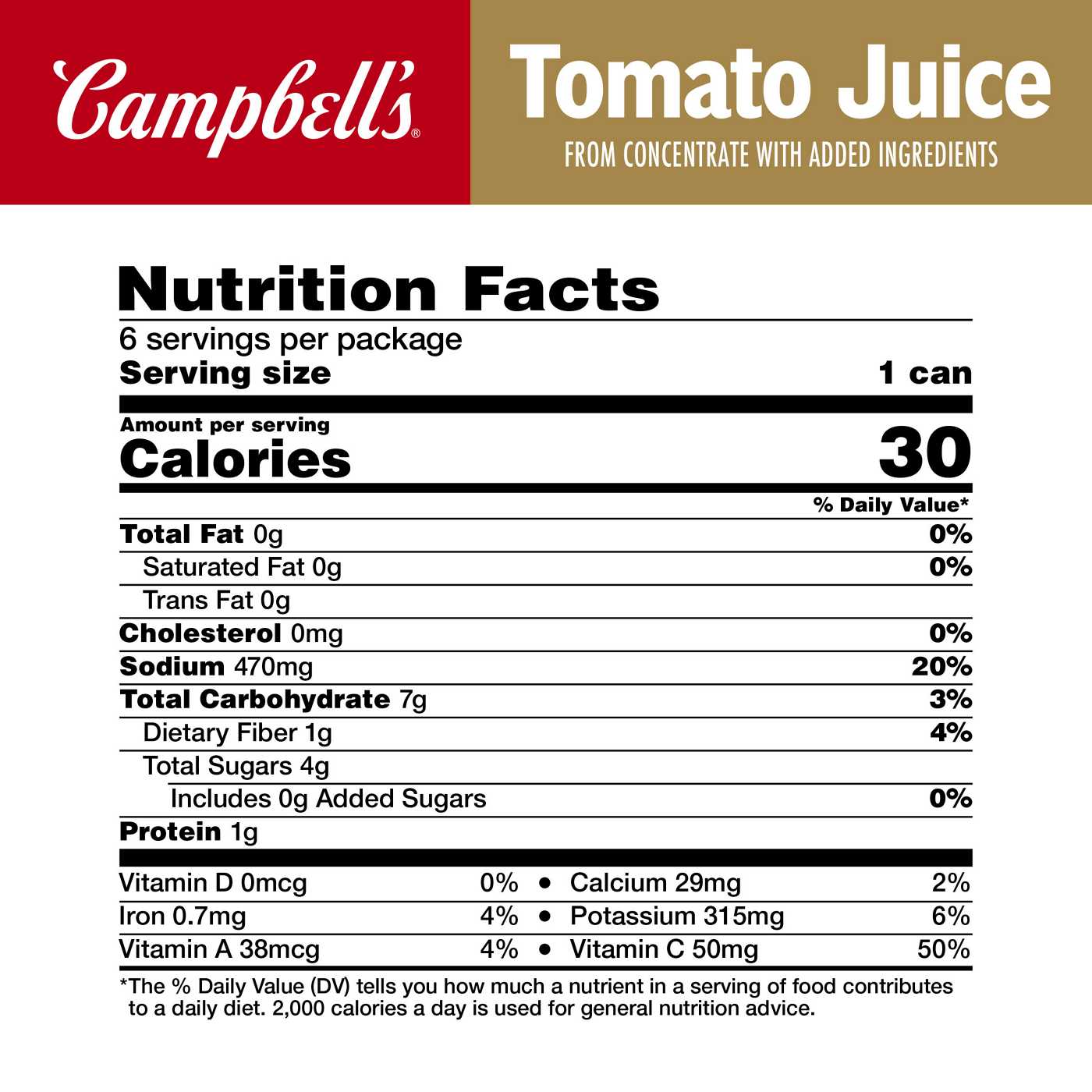 Campbell's 100% Tomato Juice; image 4 of 7