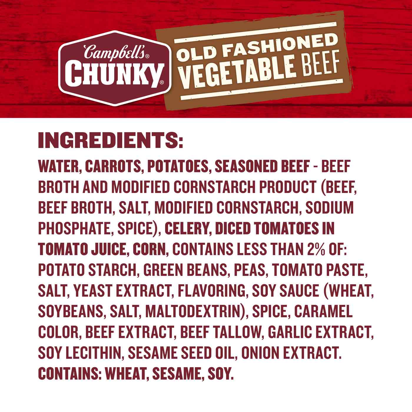 Campbell's Chunky Old Fashioned Vegetable Beef Soup; image 10 of 10