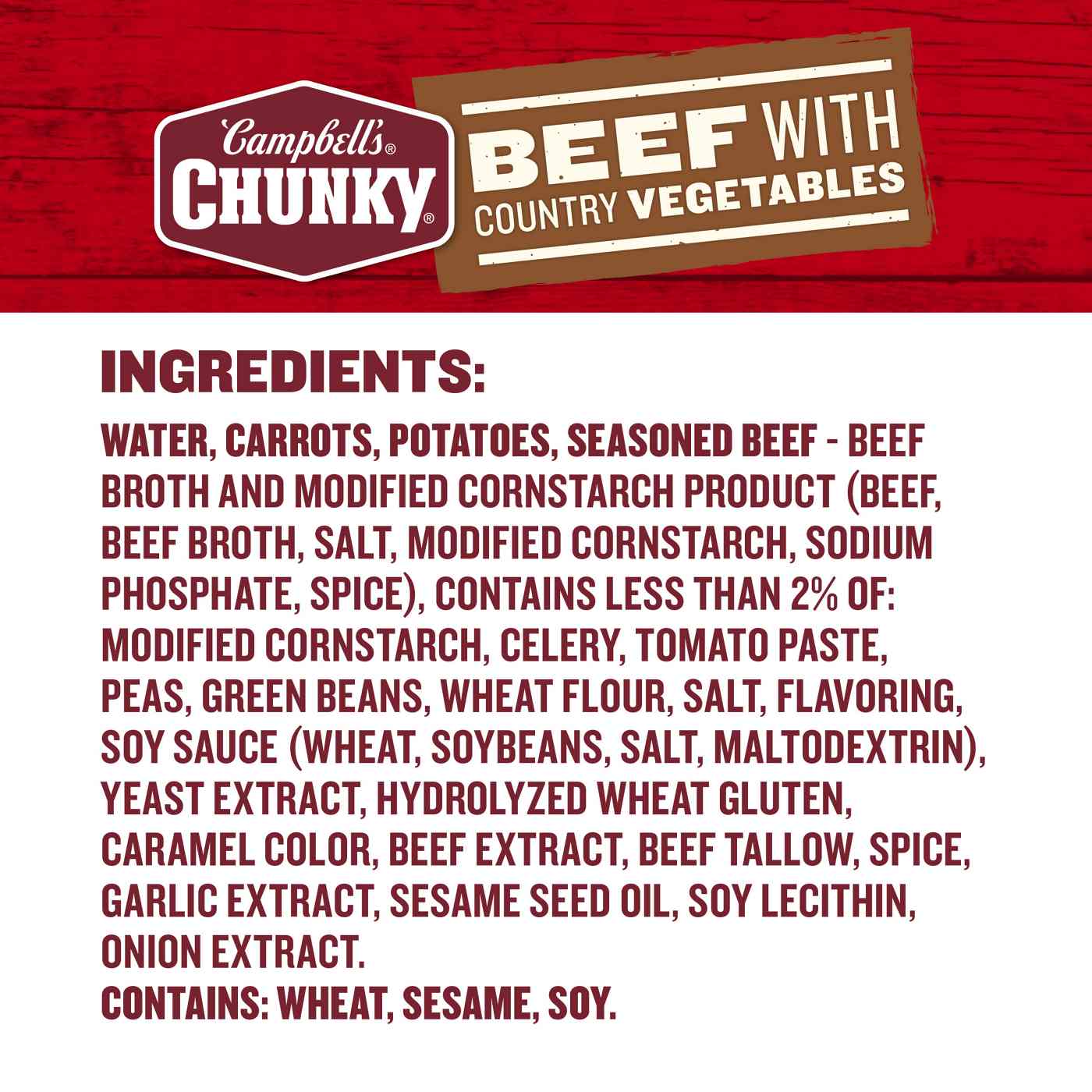 Campbell's Chunky Beef Soup with Country Vegetables; image 5 of 10