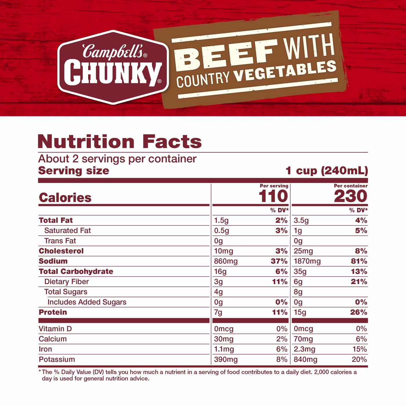 Campbell's Chunky Beef Soup with Country Vegetables; image 9 of 10