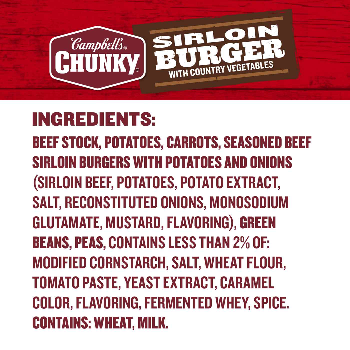 Campbell's Chunky Sirloin Burger With Country Vegetables Beef Soup; image 4 of 10