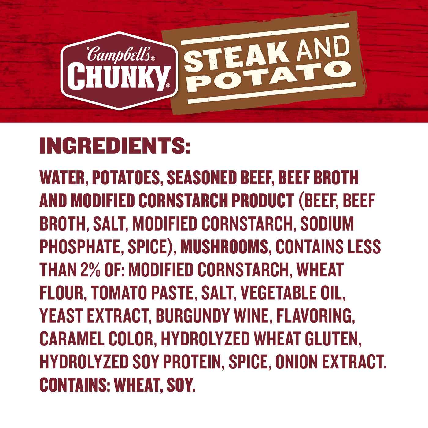 Campbell's Chunky Steak & Potato Soup; image 5 of 10