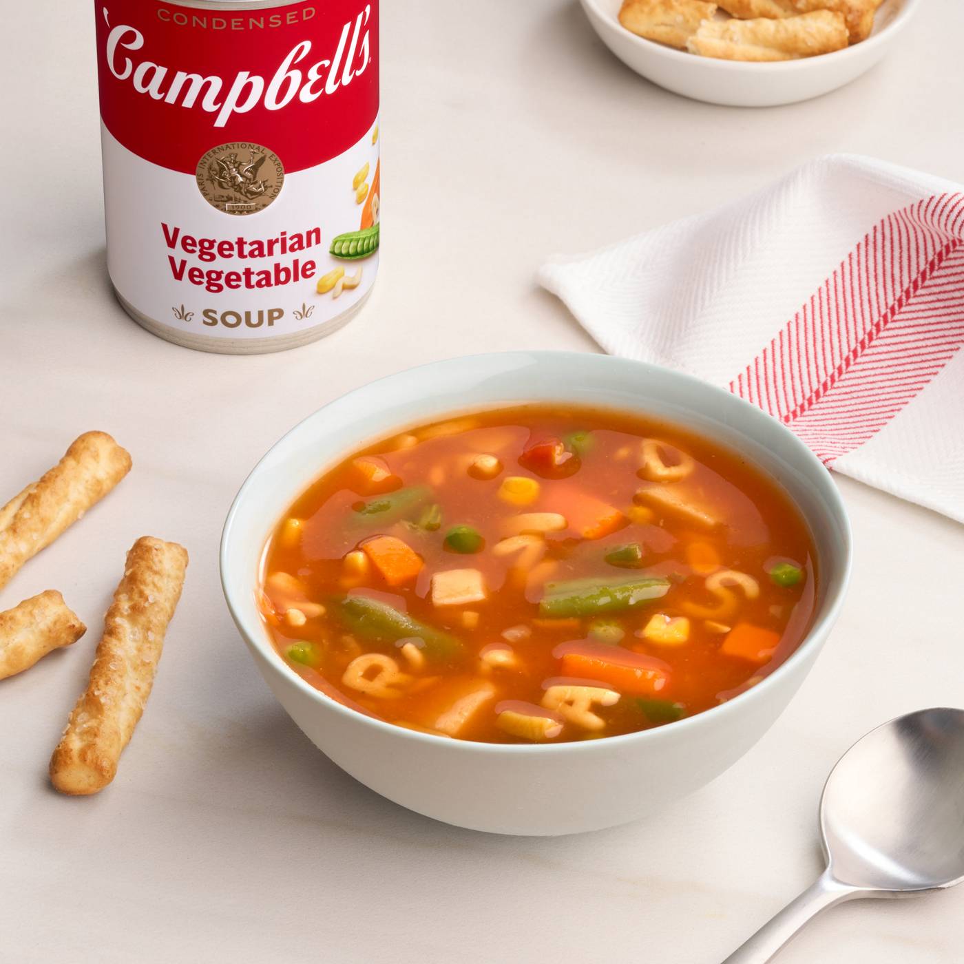 Campbell's Condensed Vegetarian Vegetable Soup; image 2 of 9