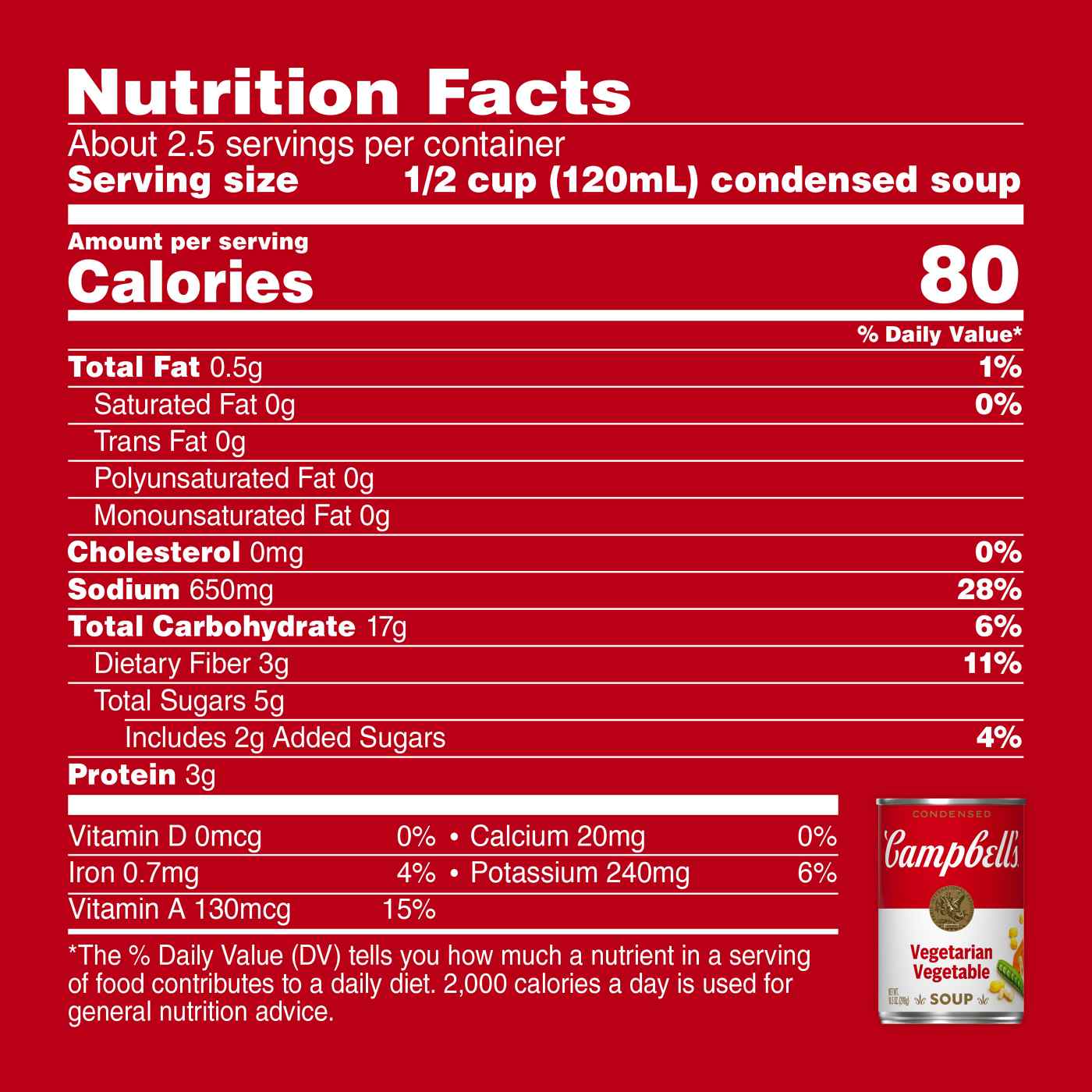 Campbell's Condensed Vegetarian Vegetable Soup; image 4 of 9