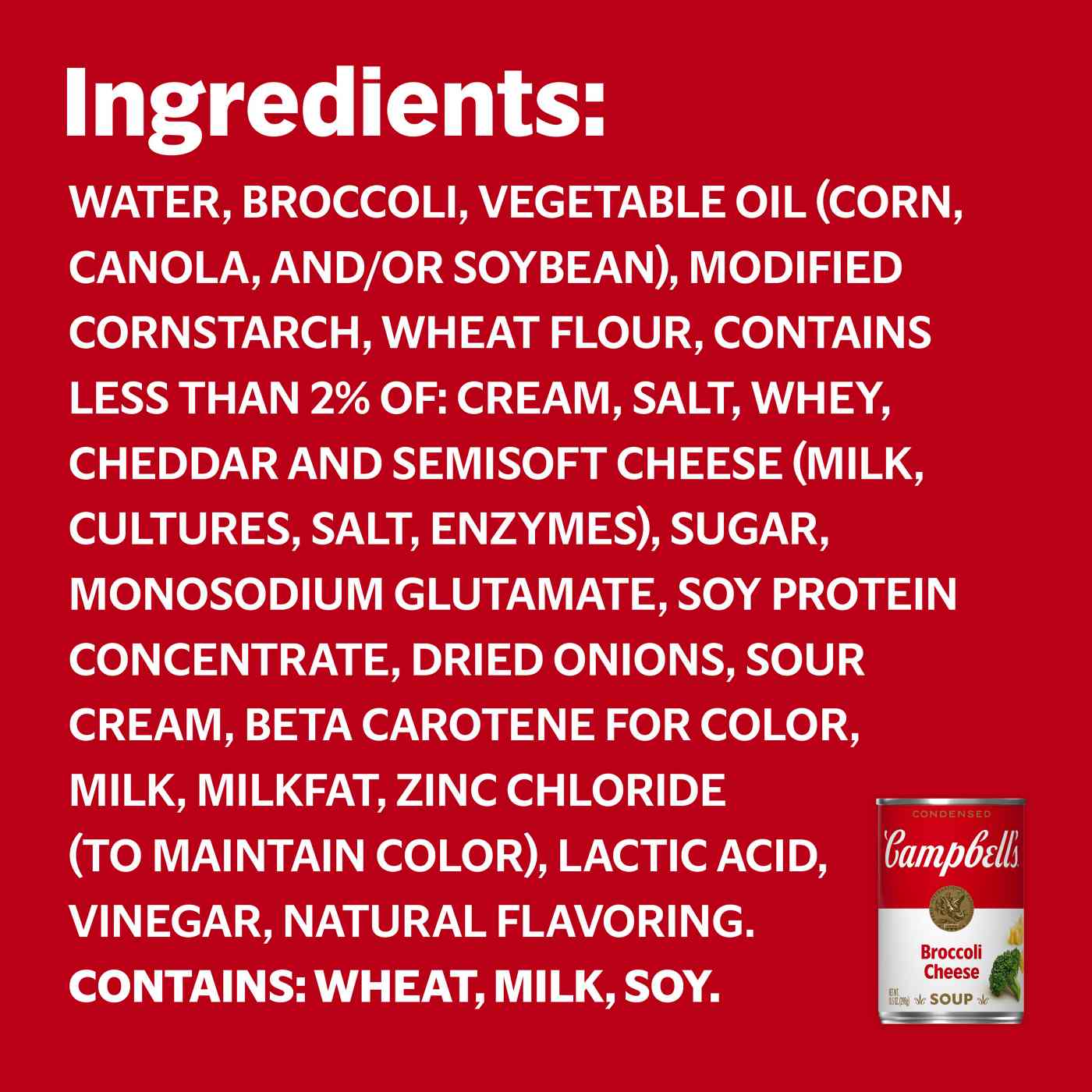 Campbell's Condensed Broccoli Cheese Soup; image 4 of 6